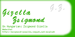 gizella zsigmond business card